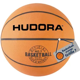 Hudora 71570 - Basketball, Gr. 7, orange, unaufgepumpt