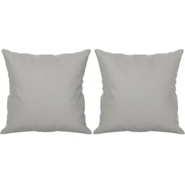 vidaXL 3-Sitzer-Sofa mit Kissen Hellgrau 180 cm Mikrofasergewebe