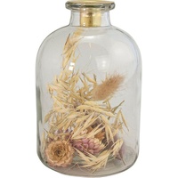 Home Affaire Kerzenhalter »Stabkerzenhalter Ancinnes«, (1 St.), mit Trockenblumen, Höhe 17 cm, beige