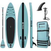 YEAZ Inflatable SUP-Board BAIA - EXOTRACE PRO - SET sup board und kit, Inflatable SUP Board, (Set), inkl. Zubehör wie Paddel, Handpumpe und Rucksack blau