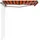 vidaXL Automatisch Gelenkarmmarkise 350 x 250 cm orange/braun inkl. Pfosten 3069930