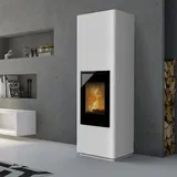 Lotus Beto 700 Plus Kaminofen Magic Tür, Topplatte Grau, Rauchabgang hinten - Grau