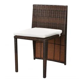 vidaXL Polyrattan Bistro Set 3-tlg. braun inkl. Auflagen 42881