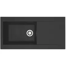 Respekta Denver links Einbauspüle mineralit schwarz Handbetätigung 1000 x 500 mm