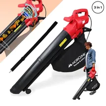 Mobiclinic Mobiclinic®, Laubbläser, + Häcksler, 900w, 6 Geschwindigkeiten, 3-in-1, Leicht, 35l, Für den Garten, 220v, Schultergurt,