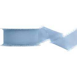 PartyDeco Chiffonband 4cm x 10m Set weich fließend - Stoffband zum Dekorieren Nähen Dekoband Hochzeitsdeko Tischdeko Schleifenband Geschenkband Blau