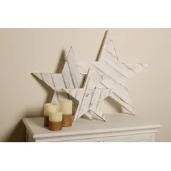 Dekostern "Weihnachtsstern, Dasher, Weihnachtsdeko", weiß, Holzwerkstoff, MYFLAIR MÖBEL & ACCESSOIRES, Dekosterne, aus Holz, in drei verschiedenen Größen