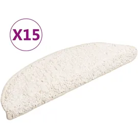 vidaXL Stufenmatten 15 Stk. Weiß 56x17x3 cm