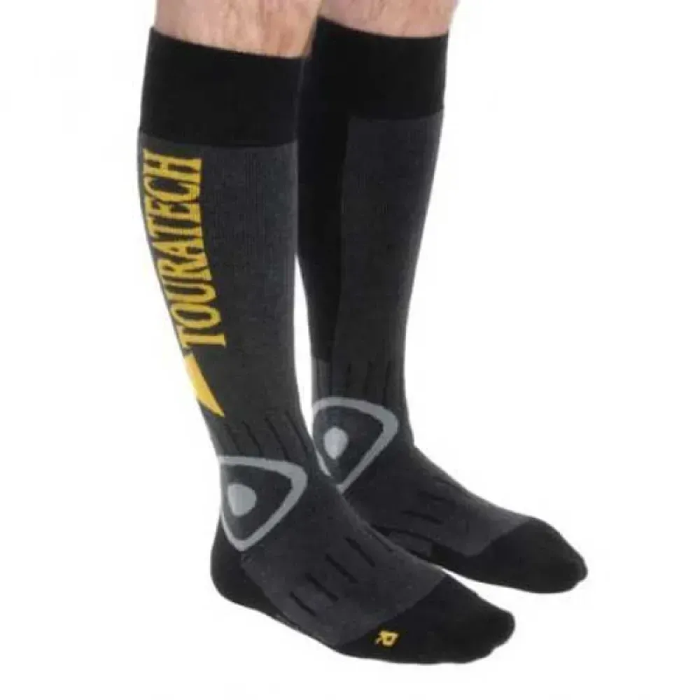 Touratech Heavy Duty Deo®dorant Effect Lange Socken - Black / Yellow - EU 44-46