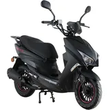 Motorroller ALPHA MOTORS "Speedstar FI", schwarz (mattschwarz, schwarz), Motorroller, 45 km/h, mit Lenkerschloss, B:68cm H:105cm L:183cm