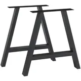 [en.casa] Tischgestell Eschau 2er Set Tischbeine Metall für Beistelltisch Couchtisch 40 x 40 cm Tischfüße höhenverstellbar Couchtischgestell Tischuntergestell Schwarz