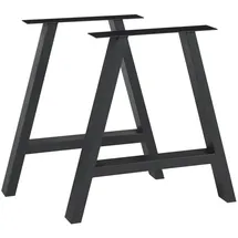 [en.casa] Tischgestell Eschau 2er Set Tischbeine Metall für Beistelltisch Couchtisch 40 x 40 cm Tischfüße höhenverstellbar Couchtischgestell Tischuntergestell Schwarz