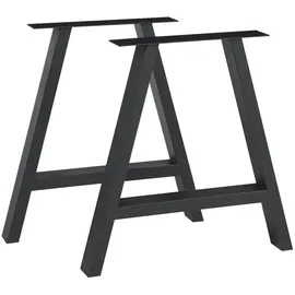 [en.casa] Tischgestell Eschau 2er Set Tischbeine Metall für Beistelltisch Couchtisch 40 x 40 cm Tischfüße höhenverstellbar Couchtischgestell Tischuntergestell Schwarz