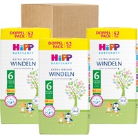 HiPP Babysanft Windeln Extra 6 Vorratsbox (3 x 52 Stück)