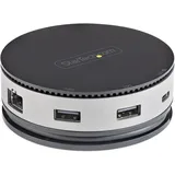 Startech .com USB C Multiport Adapter (USB-C), Dockingstation + USB Hub, Schwarz, Grau