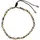 FIRETTI Fußketten Set "Schmuck Geschenk Körperschmuck Edelsteine", schwarz (silberfarben, gelbgoldfarben, schwarz, grau, schwarz, beige, grau, schwarz, beige), Fußketten, Damen, Baumwolle Messing, Baumwolle, Messing, mit Achat, Dalmatiner Jaspis, Onyx