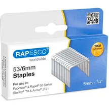 Rapesco Heftklammern 53/6 Silber 2000 St.