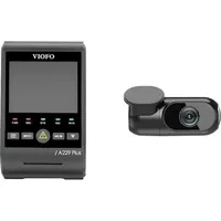 VIOFO A229 Plus 2CH - Dual dashcam (Eingebautes Mikrofon, GPS-Empfänger, Eingebautes Display, WLAN, Beschleunigungssensor, 2K), Dashcam, Schwarz