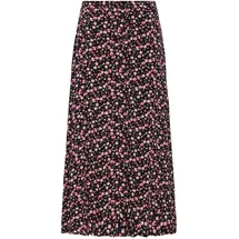 Oxmo Midirock Damen Floral Lila/Pink 40