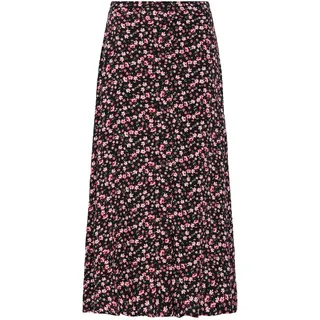 Oxmo Midirock Damen Floral Lila/Pink 40