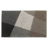 Badematte KENDWA, 70 x 120 cm - Braun - Grau - Weiß - Polyester - rutschfest