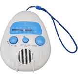 Tragbares AM-FM-Taschenradio, Wasserdichtes Duschradio, AM-FM-Radio, Badezimmerradio, Eingebauter Lautsprecher, Batteriebetriebenes Duschradio