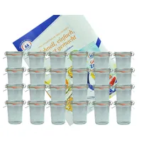 Mambocat 24er Set Weck Gläser 160 ml Sturzgläser mit