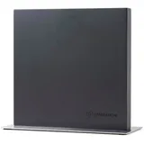 Hanseküche Magnetischer Messerblock - Messerhalter ohne Messer aus Holz Messerbrett (Akazie Schwarz Metallboden, Doppelseitig)