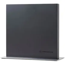 Hanseküche Magnetischer Messerblock - Messerhalter ohne Messer aus Holz Messerbrett (Akazie Schwarz Metallboden, Doppelseitig)