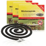 com-four® 30x Antimücken-Spiralen mit Ständer - Rauchkreisel gegen Mücken, Moskitos und andere Insekten ideal für Balkon, Terrasse, Garten und Camping - Mückenschutz (30 Stück - Spirale schwarz)