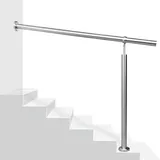 Tolletour - Geländer Eingangsgeländer und Handläufe 120cm Edelstahl Handlauf Wandhandlauf Treppengeländer Außen Innen Treppenhaus