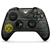 DeinDesign Skin kompatibel mit Microsoft Xbox One X Controller Folie Sticker Borussia Dortmund BVB Holzoptik