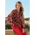 GOLDNER Druckbluse mit Rüschen rot 23
