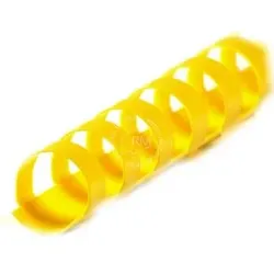 + RM Plastik-Binderücken A4 rund gelb 19mm