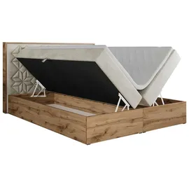 MKS Meble Boxspringbett 200 x 200 cm H4 Beige