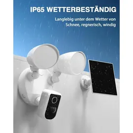 ieGeek Allwetter Solar-Außenkamera Weiß