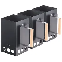 Infactory Anzündkamin 3er-Set schwarz