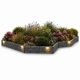 Hti-Living Beeteinfassung 690 cm 16tlg. Grau