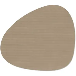 Lind DNA - Tischset Curve L, Corduroy clay braun