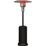 GGM Moebel International ABBEY | Gasheizstrahler | 2,2m | Schwarz | 12kW | Heizpilz, Terrassenheizstrahler, Terrassenheizer, Heizstrahler Gas - Schwarz