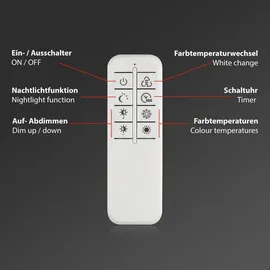 Briloner CCT LED Deckenleuchte 40 W aluminium-chrom