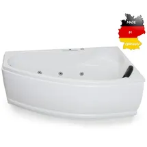 Basera Formentera Eck-Whirlpoolbadewanne 160 x 90 cm (Komplett-Set)