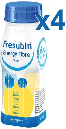 Fresubin Energy Fibre Drink Banane Trinkflaschen 4x200ml (7023601)