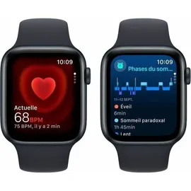 Apple Watch SE 2024 GPS 40 mm Aluminiumgehäuse Mitternacht, Sportarmband Mitternacht M/L