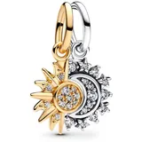 Pandora 763585C01 Charm-Anhänger Sonne und Mond Zweifarbig