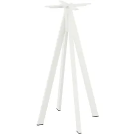 Essentials Infinity weiß gestell + tropical wood, HPL 70x70 cm