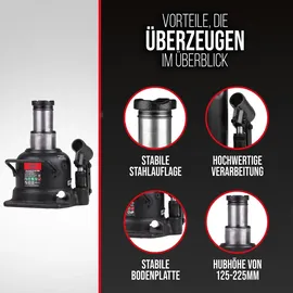 Heyner Wagenheber Stahl/Gummi schwarz 10t