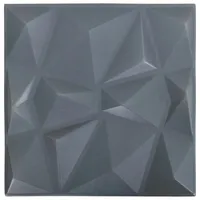 VidaXL 3D-Wandpaneele Diamant Grau 24 St. 50 x 50