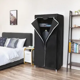 Songmics Kleiderschrank 75 x 160 x 45 cm Schwarz