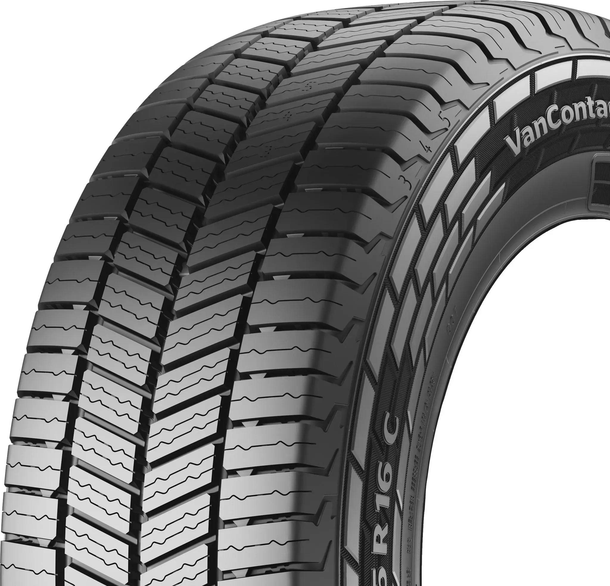 CONTINENTAL Ganzjahresreifen "CONTINENTAL" Autoreifen VANCONTACT AS ULTRA Gr. 235 mm / 65 % R 16 121/119R, schwarz